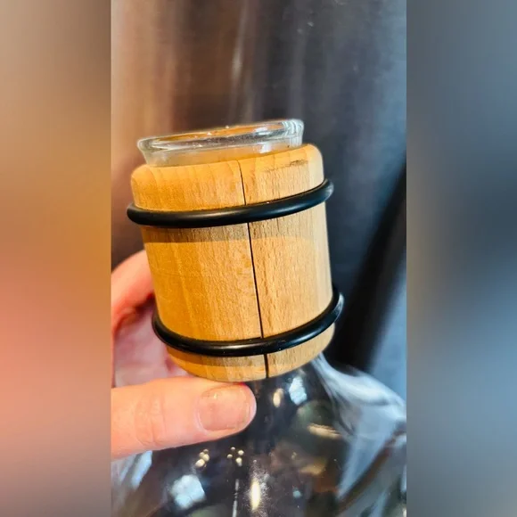 ULF HANSES. Mulled wine flask, glass & wood, Boda Nova.